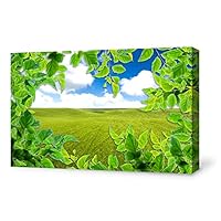signwin-Canvas Wall Art-The Scenery Under Green Leaves-Canvas Prints Home Artwork Decoration for Living Room,Bedroom - 12x18 inches