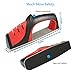 Knife Sharpener with Handler, FDA-Approved Anti-skidding 3-Stage Kitchen Knife Sharpener for Straight Tungsten/Diamond/Ceramic Knives, Extra Knife Sharpener Sticks for Serrated Knives Included