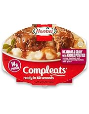 HORMEL COMPLEATS Meatloaf & Gravy with Mashed Potatoes Microwave Trays, 9 Ounces (Pack of 6)