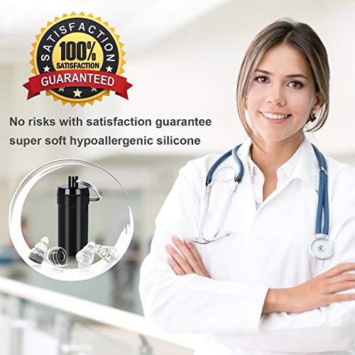 High Fidelity Concert Earplugs - Ear Protection & Noise Reduction Sleep Earplugs for Musicians, Dj,Drummers, Motorcycle, Travel ,Sleeping Ear Plugs.(Comfortable and Breathable)