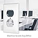 ENERLITES Mid-Size Duplex Receptacle Outlet Wall Plate, Electrical Outlet Covers Plates, Midway Size 1-Gang 4.88