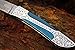 DKC Knives (14 5/18) DKC-37-BLH Victorian Damascus Folding Pocket Knife Blue Bone 7.75