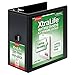 Cardinal 3 Ring Binder, 6 Inch Heavy Duty XtraLife Binder, Locking Slant-D Rings, Crack-Resistant Cover & Spine, ClearVue Covers with Shelf Pull, Holds 1,300 Sheets, Black (26361)