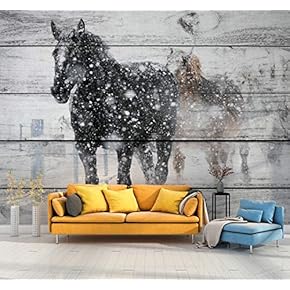 Wall Mural Horse Removable Wallpaper Wall Sticker for Bedroom Living Room - 100x144 inches