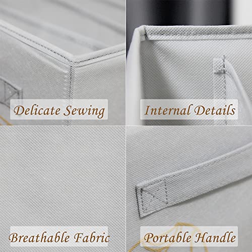 Clothes Organizer for Folded Clothes, 2 Pack Jeans Wardrobe Clothes Organizer and Storage for Bedroom Large 7 Grids Drawer Organizers for Clothing Shirts Pants, with Handles & Removable PP Board