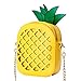 yuboo Women's Pineapple Purse, Summer Pineapple Bag Yellow Crossbody Shoulder Bag Novelty Purse for Hawaiian Tropical Accessories for Women