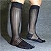 Lieomo 3 pairs men's 100% nylon sexy high knee long stockings leisure socks