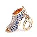 Yosoo High-heeled Shoe Keychain, Creative Fashion Refinement Hollow Shoes Keyring, Keyfob Crystal Rhinestone Decoration Chain