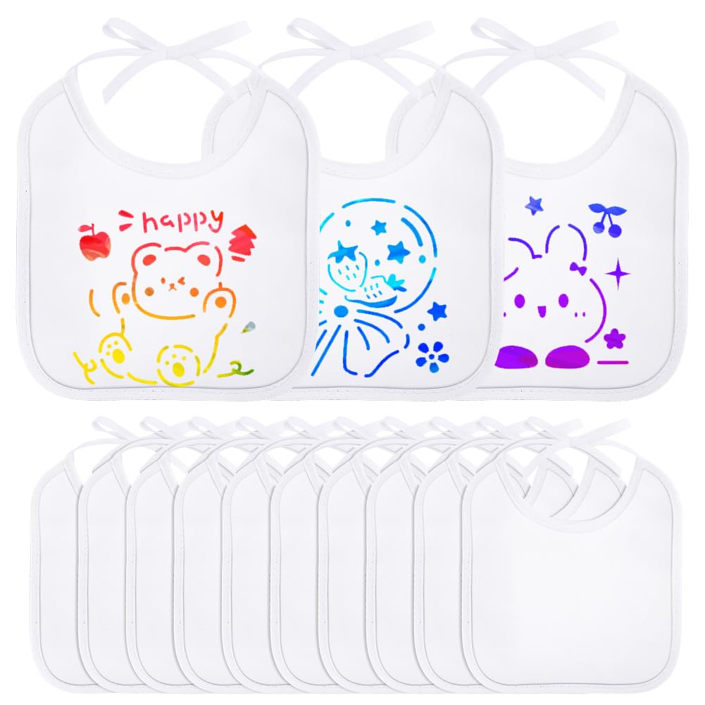 Aolso Baby Bibs for Painting - 13 Piece Set, Waterproof, Perfect for Baby Shower Gifts (18 x 18 cm) — image 1
