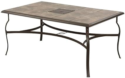 Amazon Com Hampton Bay Belleville Rectangular Patio Dining Table Garden Outdoor