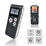 eBoTrade Digital Voice Recorder, Rechargeable 8GB Audio Voice Recorder/Dictaphone/MP3 Player Gray