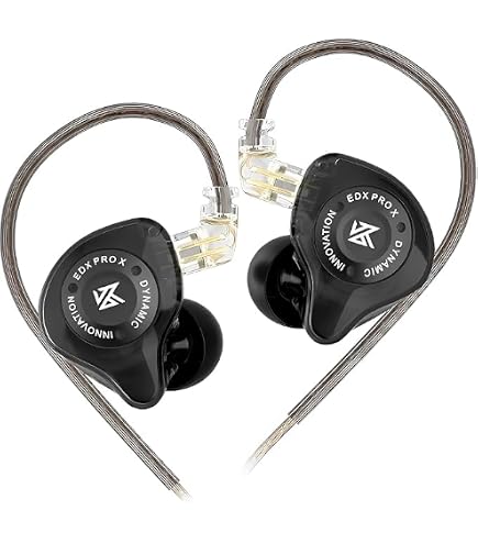 KZ EDX PRO X Dynamic Fones de ouvido com fio, monitores intra
