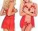 Angel Kiss Women's Sexy Lingerie for Women for Sex Best Nightwear Skirt and Thong Gift for Lover (Red)