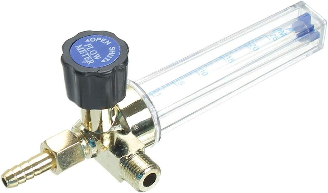 MYAMIA Argon Co2 Gas Flow Meter Welding Regulator Gauge Flowmeter 1/4Pt 0.15Mpa 7Mm