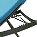 Peachtree Press Inc Peach Tree Outdoor Patio PE Rattan Wicker Adjustable Chaise Lounge Chair w/Blue