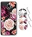BAISRKE Galaxy J4 2018 Case, Galaxy J4 Case with Flowers Slim Shockproof Clear Floral Pattern Soft Flexible TPU Back Cove for Samsung Galaxy J4 2018/J400 [Purple Flowers]