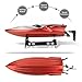 SZJJX RC Boat 2.4GHz 4CH High Speed Remote Control Racing Boat for Pools and Lakes 20KM/H LCD Display with 150M Long Remote Control Distance SJ106