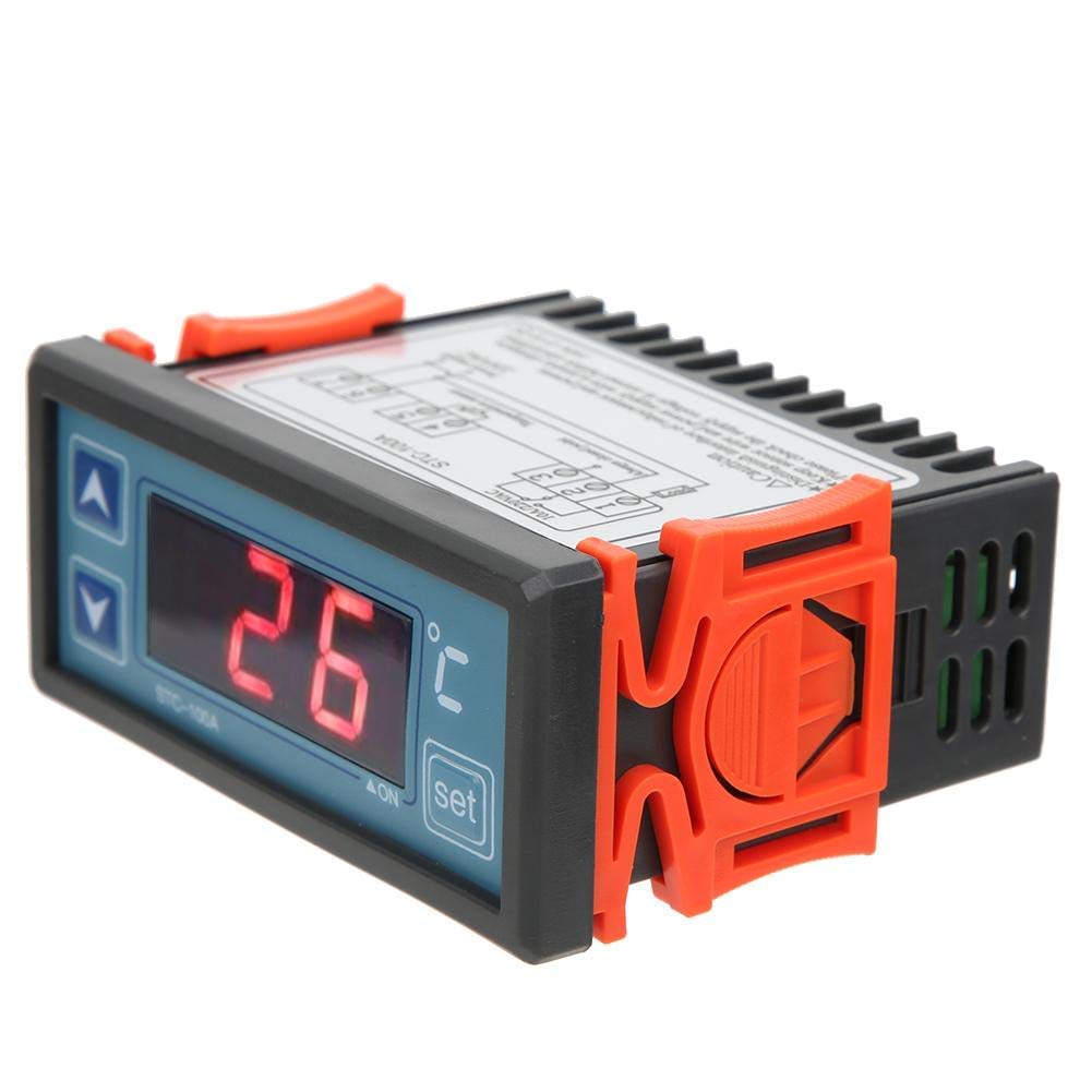 Temperature Controller, STC-100A -50℃-99℃ Range Temperature Controller Support for Refrigerating Heating Mode