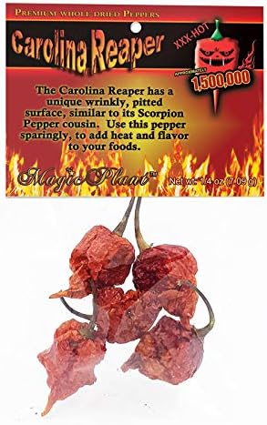 Dried Carolina Reaper Pepper Pods, 1/4 oz. Packet
