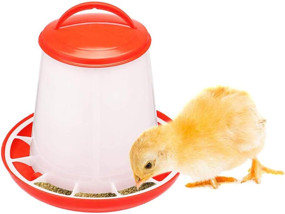 Kangsanli 3kg/6kg Plastic Feeder Chicken Hen Poultry Drinker Waterer Feeding Drinking Water Feeder Quail Kettle Bird Farm Animal Supplies (6kg)