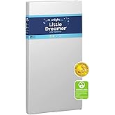 Moonlight Slumber Little Dreamer Crib Mattress – Dual-Sided Baby and Toddler Mattress, Firm Infant Support, Waterproof and Hypoallergenic, 5" Foam, Standard Size, Made in USA