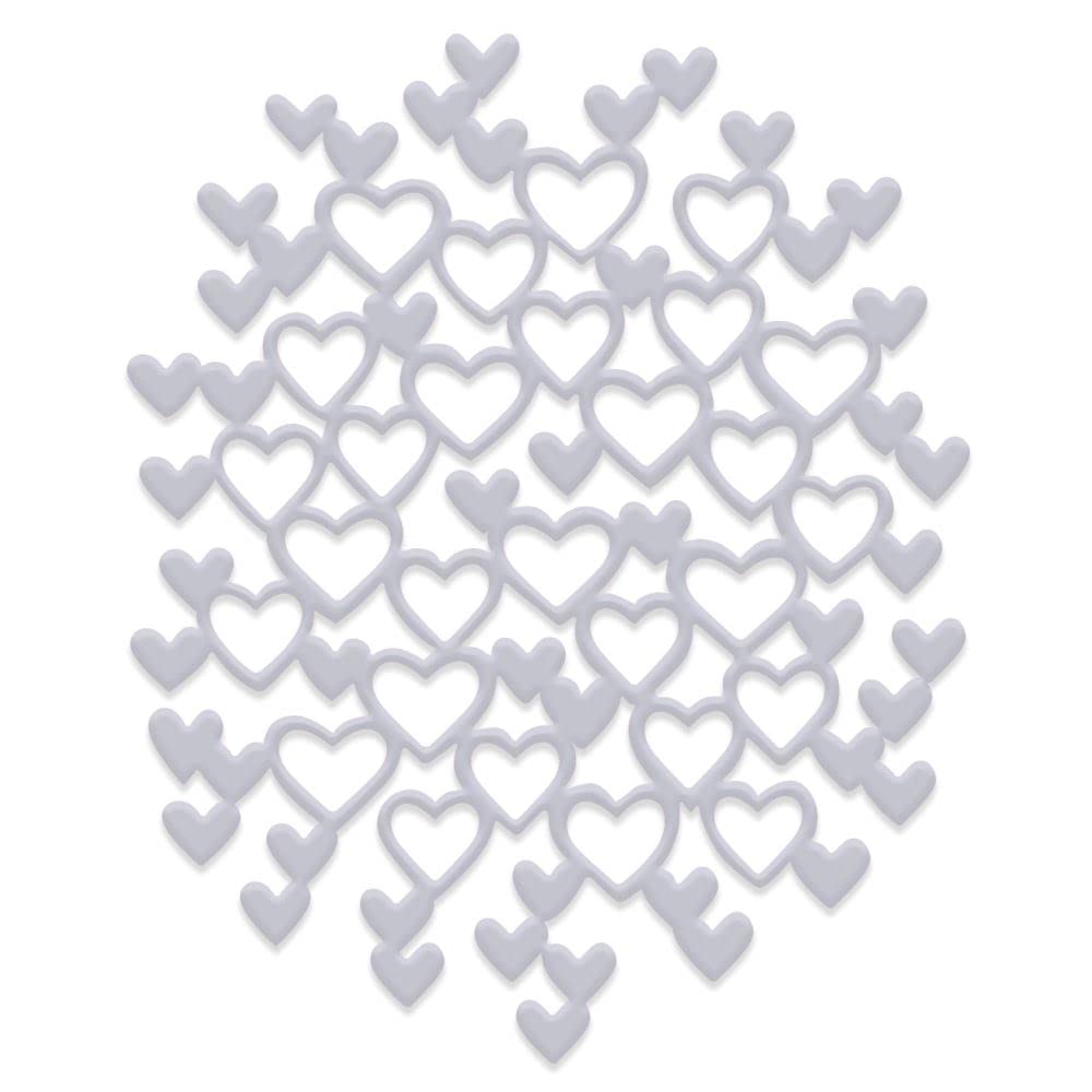 Sweet Dixie Metal Cutting Dies Hearts, Silver, (SDD580)