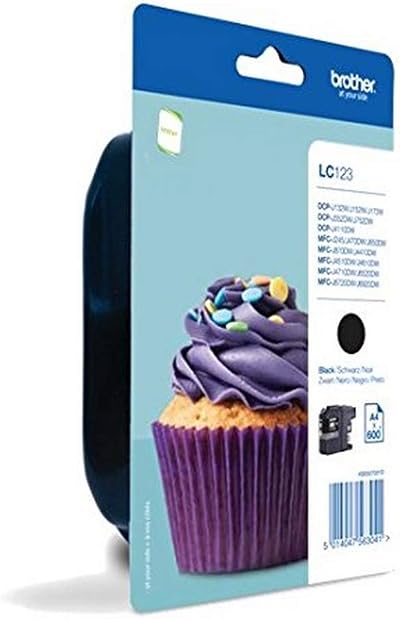 Brother LC123BKBP Black Ink Cartridge Standard Capacity 600 Pages Blister Pack