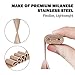 POY Metal Replacement Bands Compatible for Fitbit Charge 3 and Charge 3 SE Fitness Activity Tracker, Milanese Loop Stainless Steel Bracelet Strap with Unique Magnet Lock for Women Men, Small Rose Gold