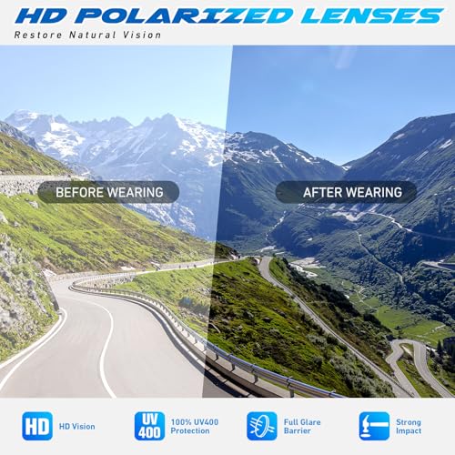 LINVO Sunglasses Men Polarized Sports Cycling Glasses TR90 Ultralight Sunglasses Golf Running Fishing Men Women Protection UV400