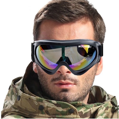 Wolfbike Men Bike Bicycle Motorcycle Goggle Ski Snowmobile Eyewear Snow Sports Cycling Protective Safety Glasses Multi-color Available - Colorful-Tinted