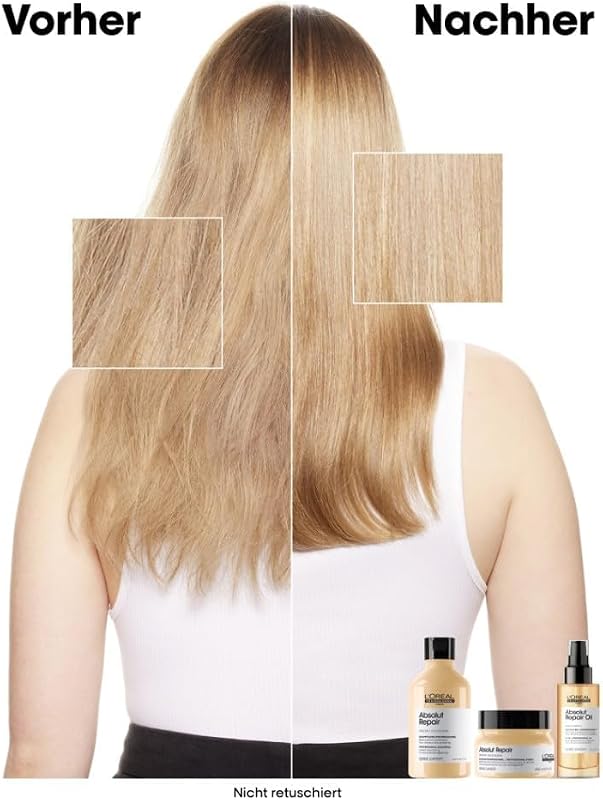 L'Oréal Professionnel Reparierendes Haarshampoo für strapaziertes und trockenes Haar, Mit Quinoa, Serie Expert, Absolut Repair Shampoo zum Nachfüllen, Refill, 500ml