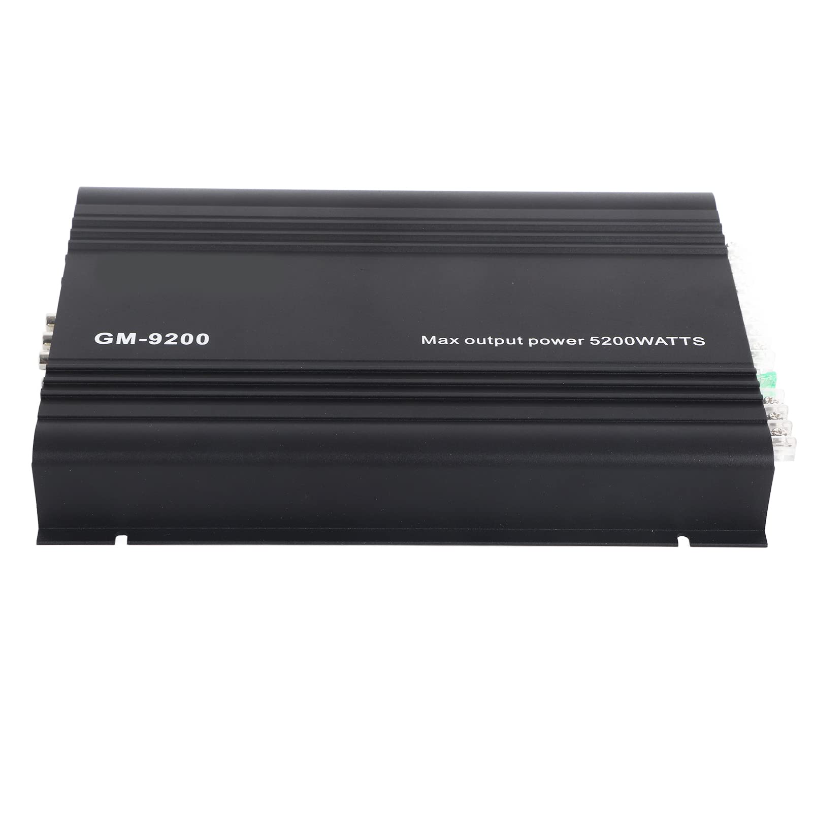 Qiilu Car Audio Power Amplifier, 4 * 500W 4 Channel Audio Power Amplifier 12V Black Aluminum Alloy Auto Car Hifi Stereo Amp