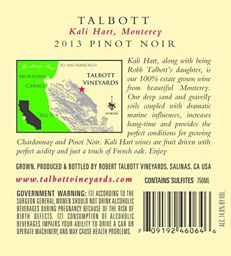 2013 Talbott Vineyards Monterey County Kali Hart Pinot Noir