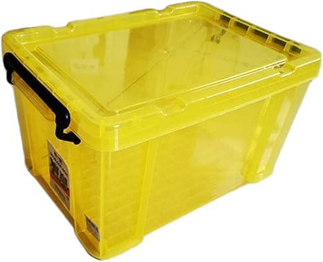 Amazon 収納ボックス イエロー 整理ケース 収納カゴ プラスチック おしゃれ l 収納ボックス 衣装ケース ふた付き 丈夫 頑丈 大型 シンプル 小物 文具 整理整頓 収納box 子供部屋 収納ケース 収納ケース ボックス オンライン通販
