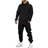 JiXiang Mens Track Suits 2 Piece Set Hoodie and Sweatpants Casual Athletic Jogging Suit Drawstring Running Gym Sweat Suits