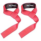 Lifting Straps By Rip Toned (PAIR) - Normal or Small Wrists - Bonus Ebook - Cotton Padded - Weightlifting, Xfit, Bodybuilding, Strength Training, Powerlifting
