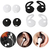 Hacloser 4Pairs/set Silicone in-ear Headset Earphone Earbuds Cover Eartip Replacement with Ear Hook for iphone Apple Airpods
