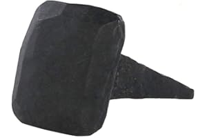 A29 (Set of 6) 3/4 x 1 Inch(Approx.) Rectangular Flat Head Decorative Iron Nails/Clavos, Natural Black Iron Finish