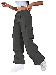 SweatyRocks Women's Drawstring Elastic Waist Loose