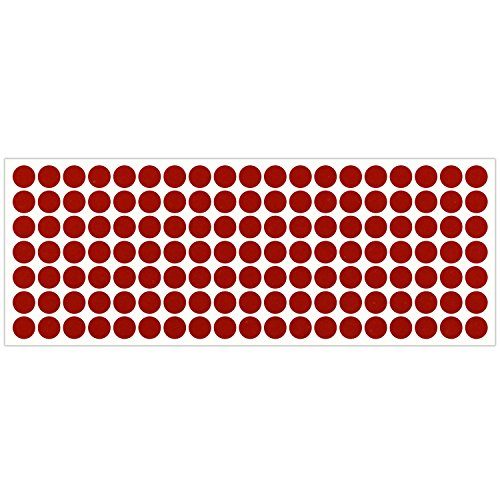 LiteMark Reflective Red 0.5 Inch Dot Sticker Decals for Helmets, Bicycles, Bike - Pack of 133 Pcs