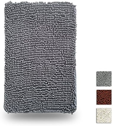 Non Slip Bathroom Rugs, Thickened and Environment-Friendly Bath, Kitchen, Guest Room Mat - Gray 16 x 24 Inches