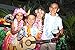 KINWAL Aloha Happiness Hawaiian Leis Necklaces (Pack of 36) + 1 Beige Grass Table Skirt (9ft) - Excellent Birthday Moana Party