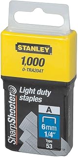 STANLEY 1-TRA205T Type A Staples 8mm Round Wire 1000 Pieces Silver view 3