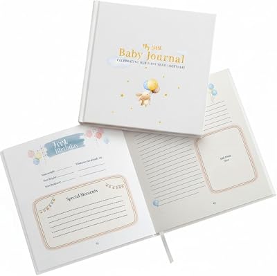 Tiny Trees Baby Memory Book 51 Pages Keepsake Journal & Scrapbook Newborn Gift