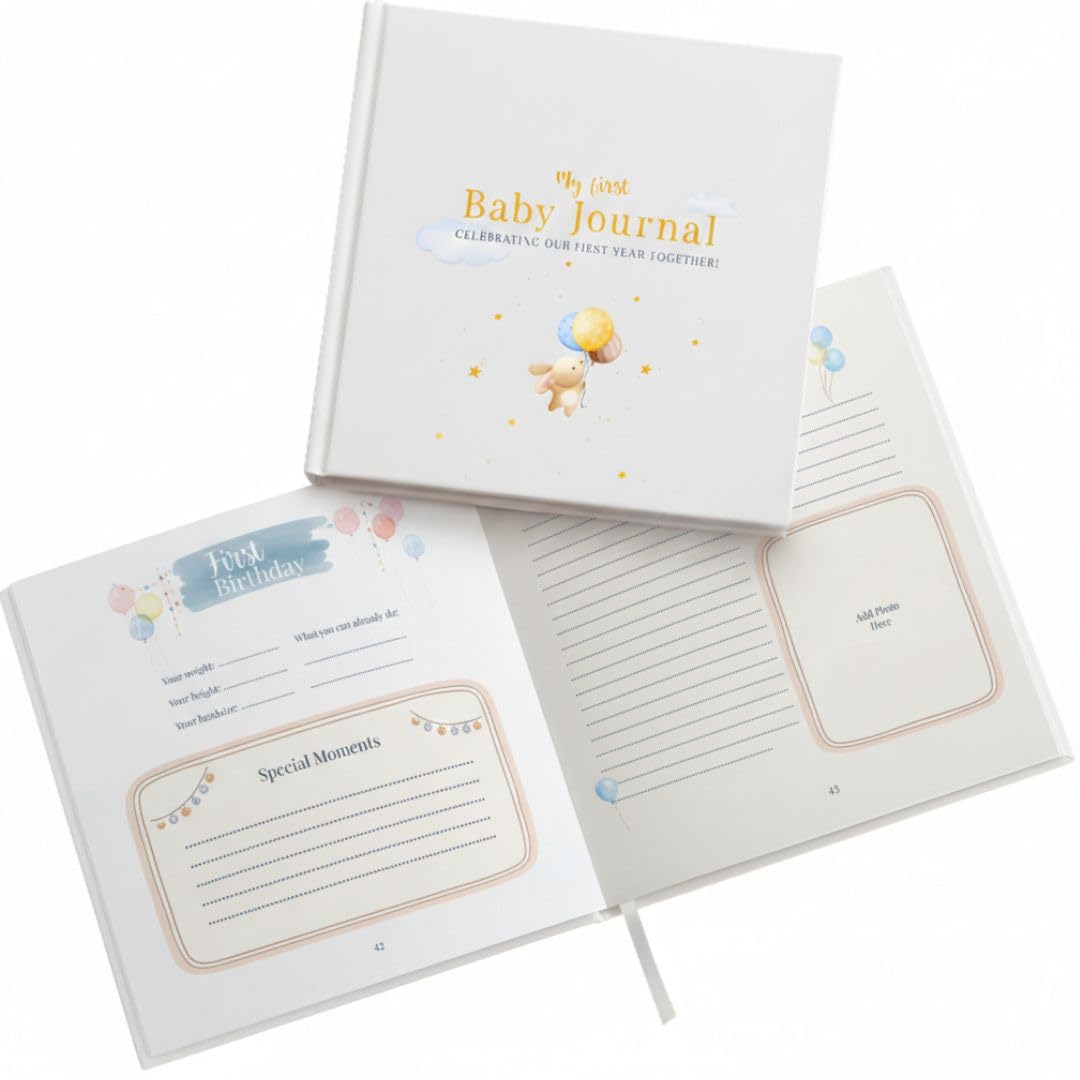 Tiny Trees® Baby Memory Book – Baby Keepsake Journal & Scrapbook Album – My First Year Diary for Boys & Girls – Gift for New Parents – Capture Milestones & Precious Memories (51 Pages)