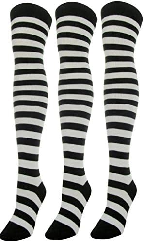 J. AnnJ.Ann 3-Pair/Pack Ladies Over-Knee-High Socks, Size 9-11 (Many Combos)
