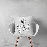 Anna Flora | The Snuggle Is Real Pillow Cover | Home Décor | Bedding Décor | Simple Quotes Pillow Cover | Love Quotes | Wedding Gift | Valentine Gift | Gift for Her Him Wife Husband