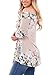 Dokotoo Womens Summer Ladies Off The Shoulder 3 4 Long Sleeve Floral Print Cotton Blouses Tops Shirts Grey Large