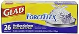 Glad 70403 Force Flex Medium Garbage Bag 8 Gallon 26 Count - Pack of 2