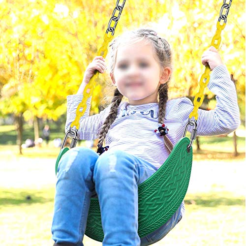 SELEWARE Heavy Duty Swing Seat with 66" Chain Plastic Coated and